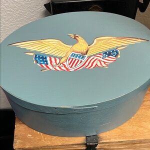 Painted Patriotic Eagle Pantry Box